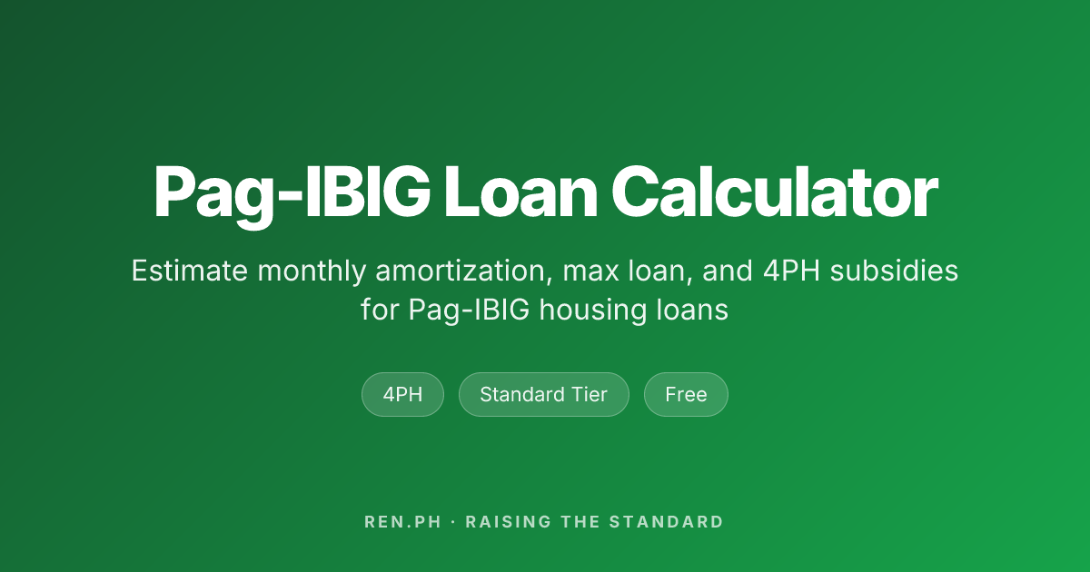 Pag-IBIG Housing Loan Calculator: 2026 Promo Rates and PHP 10M Cap | REN.PH